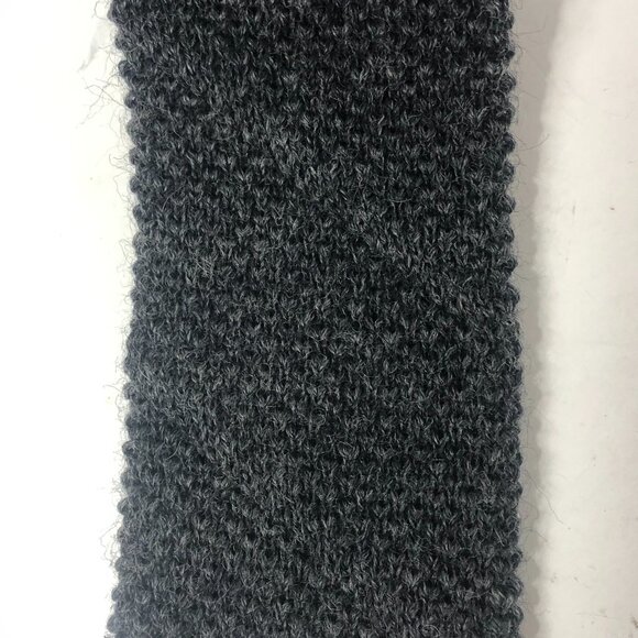 JOHN HENRY Gray Knit Tie Wool Blend Square Bottom Slim Vintage Men's Necktie USA - Picture 4 of 6